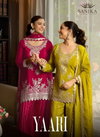 Yaari By Sanika Chinon Silk Embroidery Readymade Suits Wholesale Price In Surat
